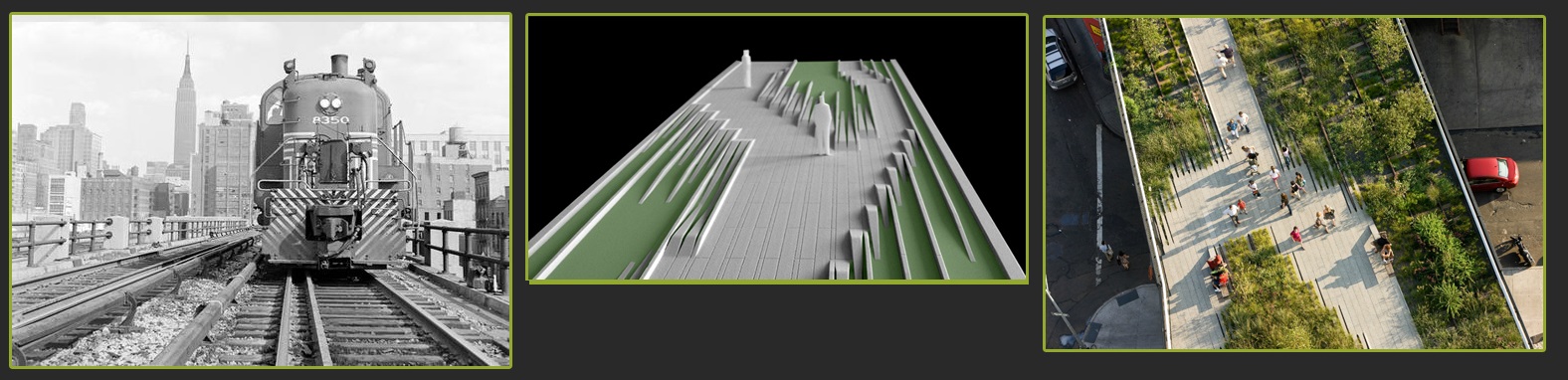 The High Line, park vytvořený na staré nadzemní vlakové dráze The High Line, park vytvořený na staré nadzemní vlakové dráze