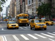 Tři žluťáskové ;-) Uprostřed typycký americký školní autobus Tři žluťáskové ;-) Uprostřed typycký americký školní autobus